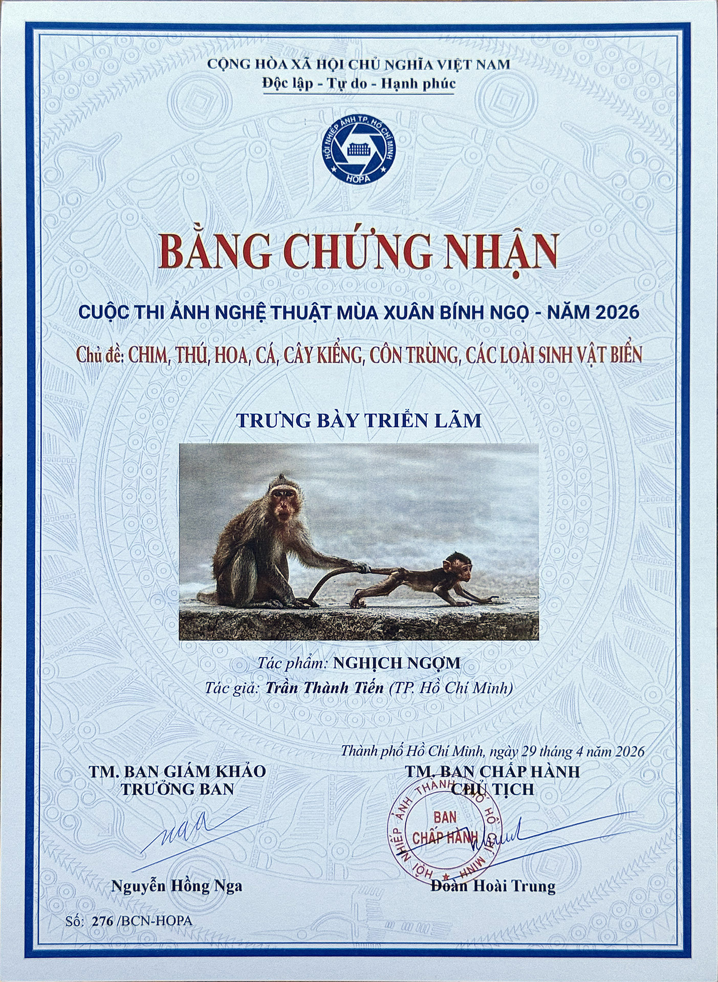 Triển lãm cuộc thi ảnh Mùa xuân Bính Ngọ - Trần Thành Tiến